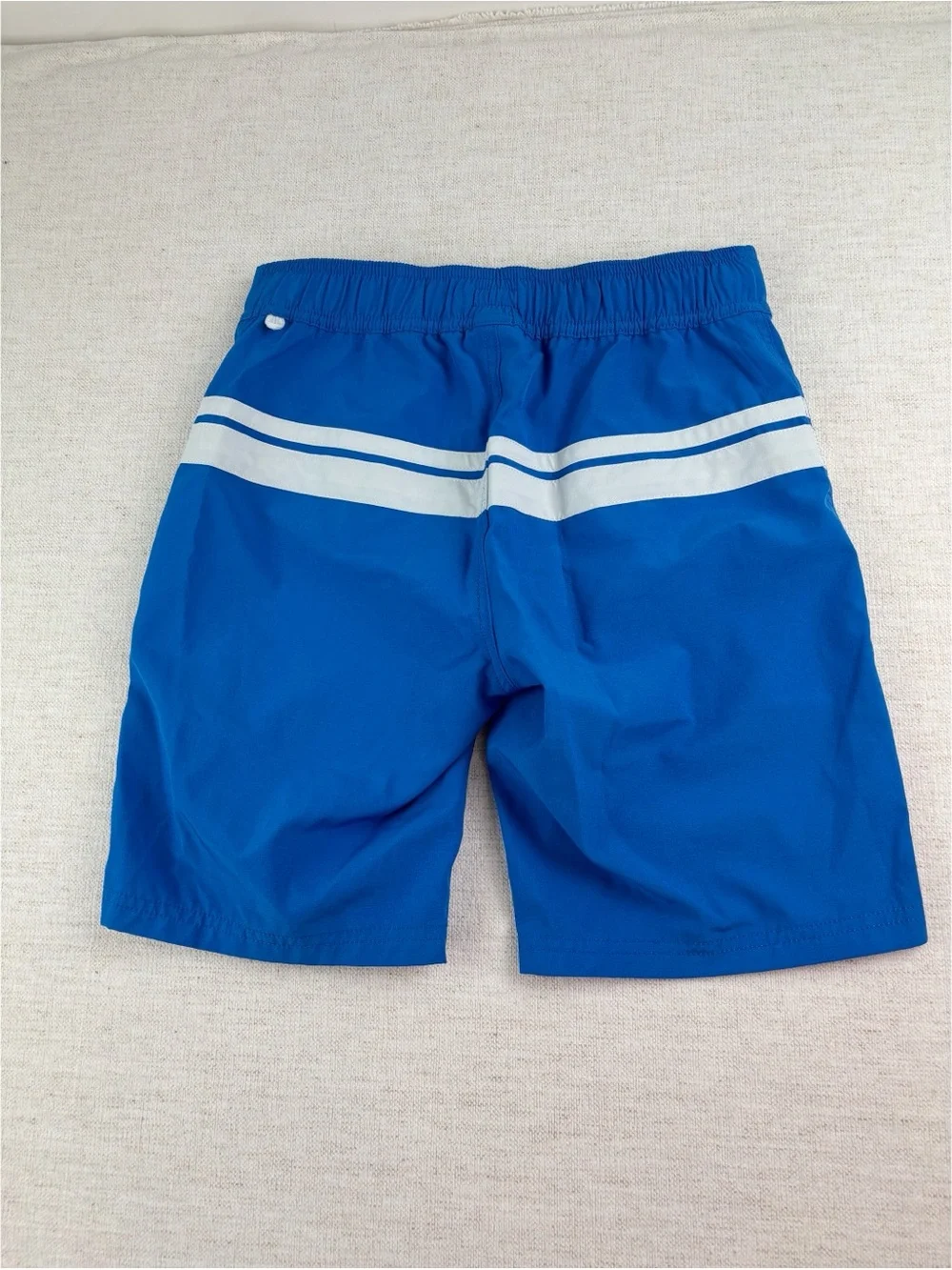 Crewcuts Boys' size‎ 12 striped swim Trunks blue and white